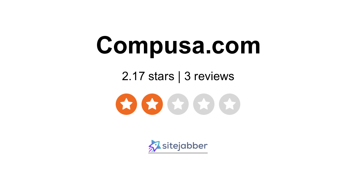 CompUSA Reviews - Read 3 Customer Reviews of CompUSA | Sitejabber
