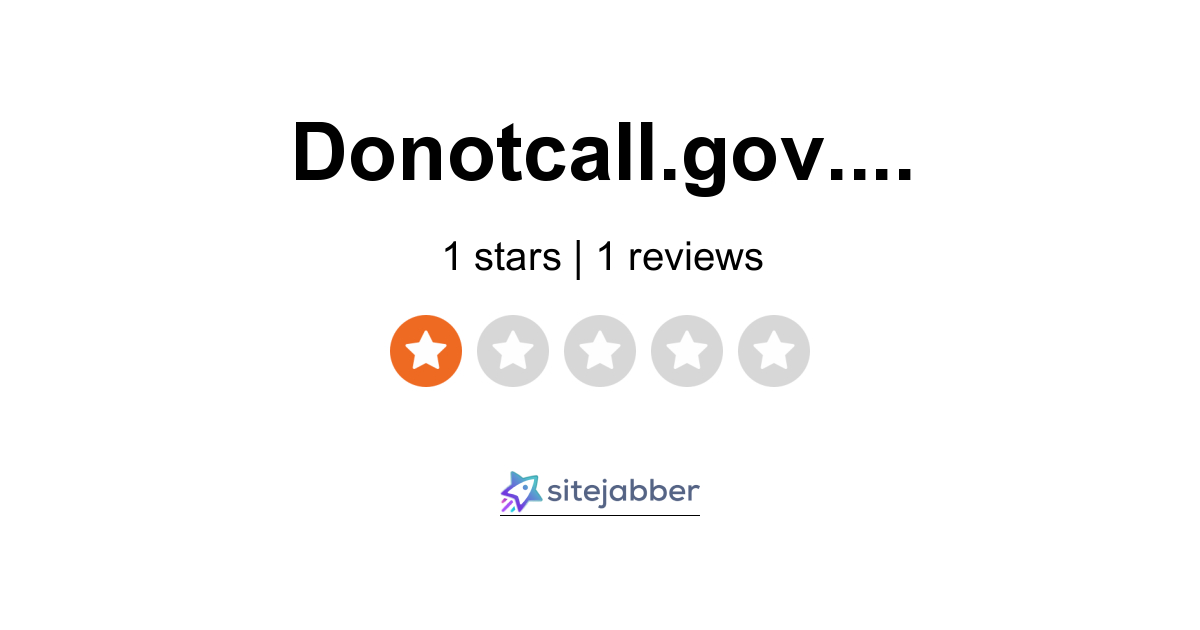 Do Not Call Register Reviews 1 Reviews of Donotcall.gov.au Sitejabber