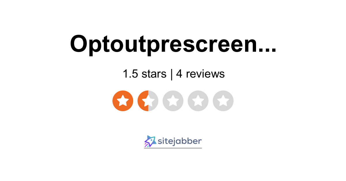 Opt Out Prescreen Reviews - Read 4 Customer Reviews of Opt Out ...