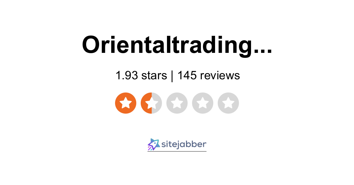 Oriental Trading Company Reviews - Read 144 Customer Reviews of ...